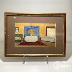 Театральный эскиз "Гостинная с портретом"